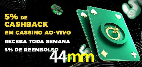 Promoções do cassino ao Vivo 44mm